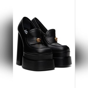 VERSACE Black Aevitas Platform Loafers
